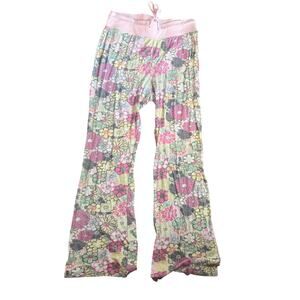 Size Small Y2K Style Flare Printed Pajama Pants